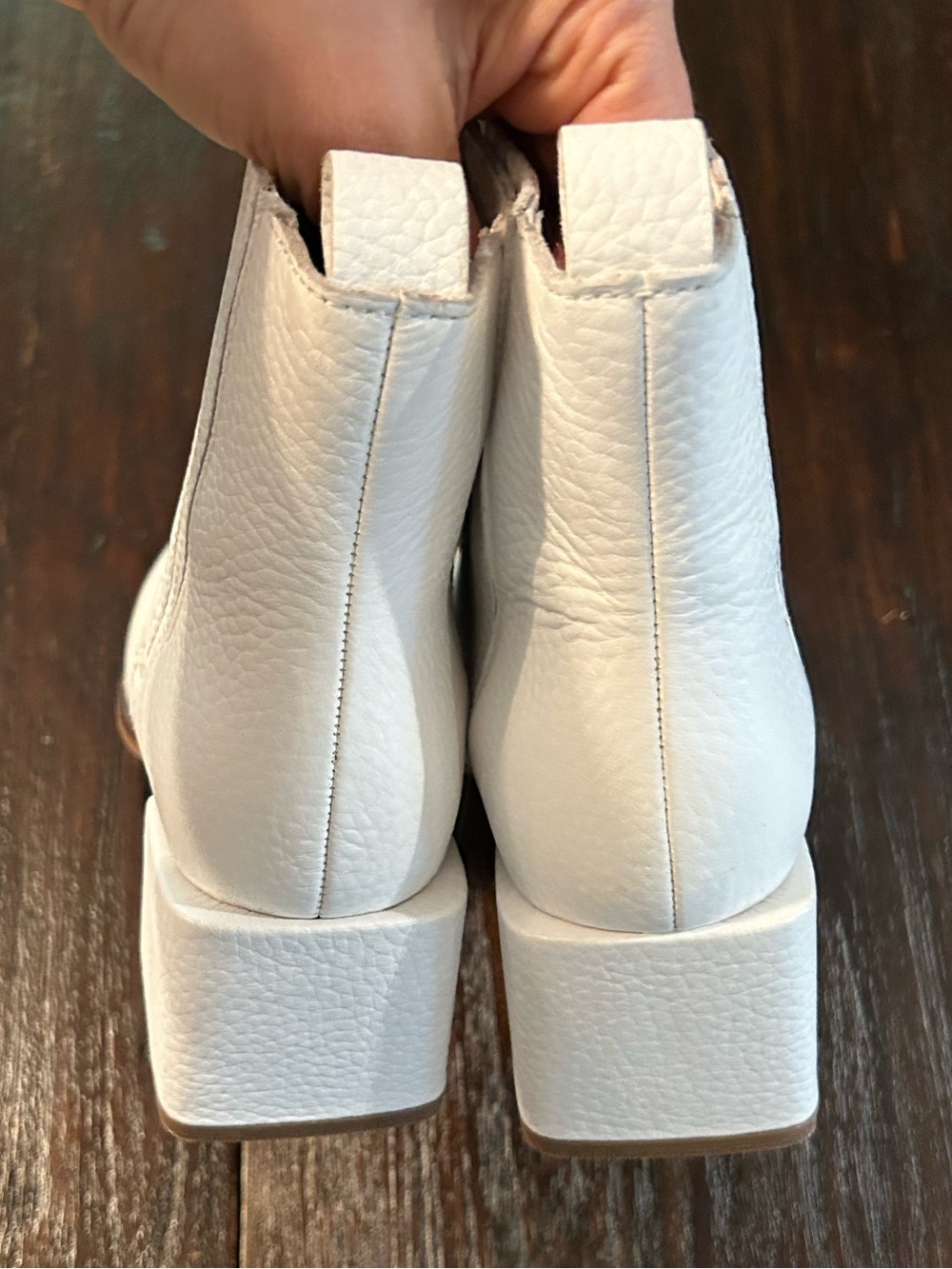 Seychelles Exit Strategy White Leather Ankle Booties - Size 6 - Picture 3 of 7
